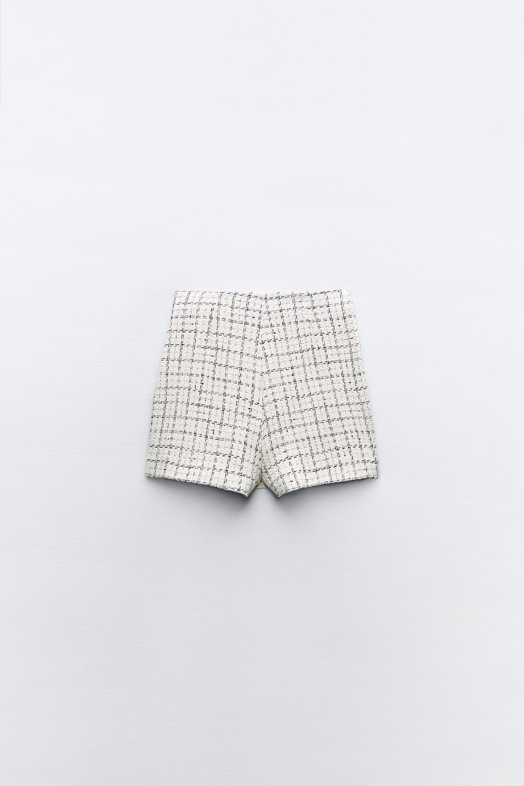 Zara plaid hot sale shorts