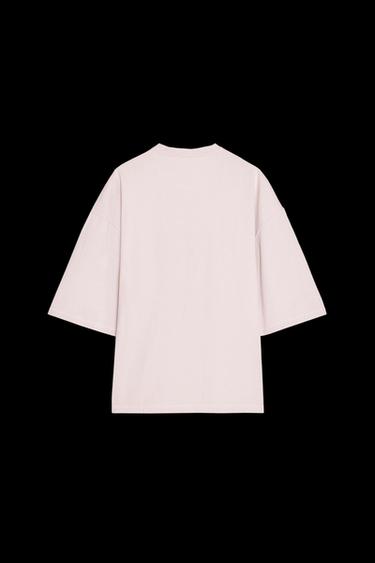Zara LOOSE FIT T-SHIRT - Pink / Lilac