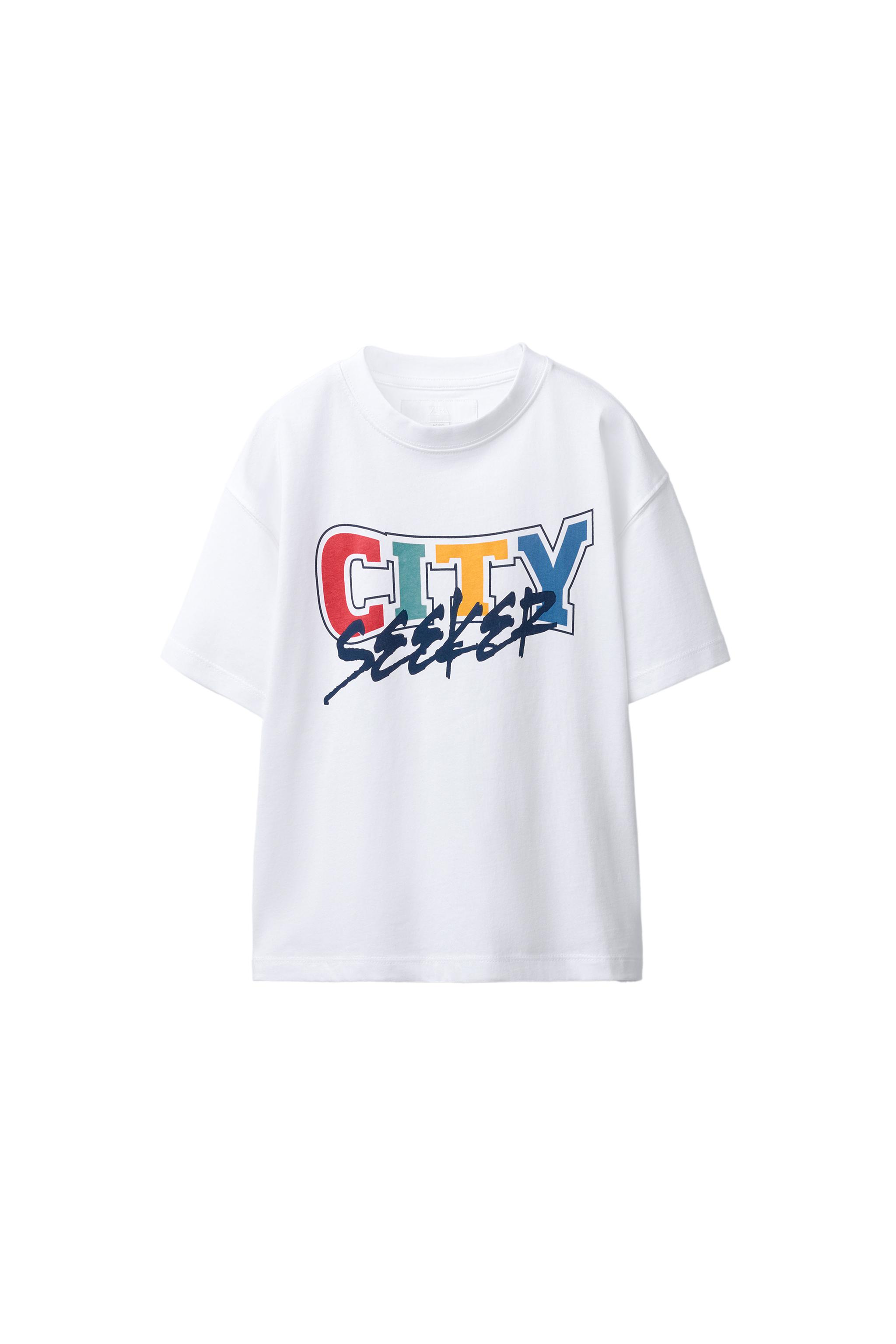 VARSITY T-SHIRT - White | ZARA South Africa