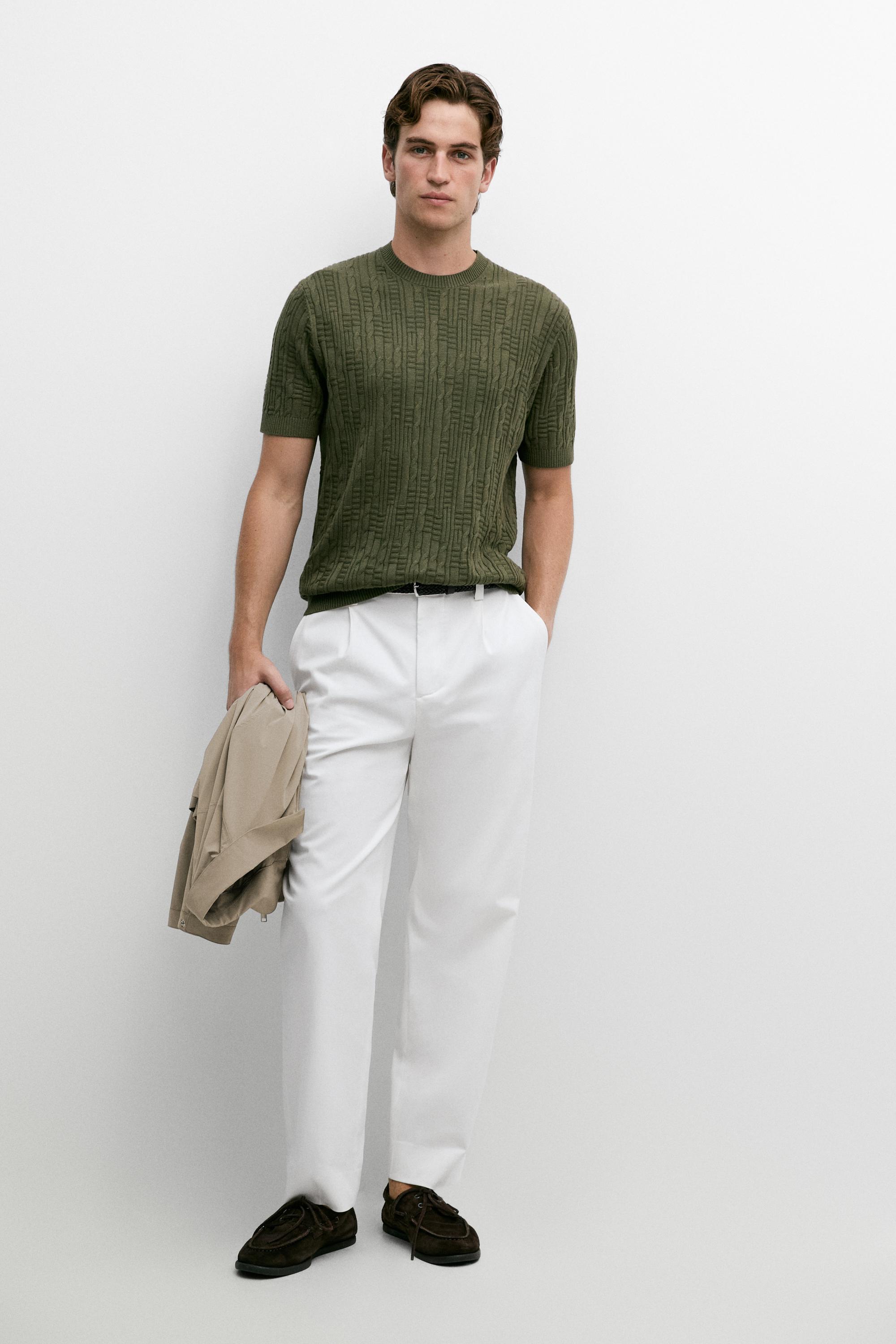 Cotton blend knit sweater — 553