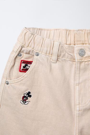 BERMUDA BRODÉ MICKEY MOUSE © DISNEY - Écru moyen de Zara - Image 2