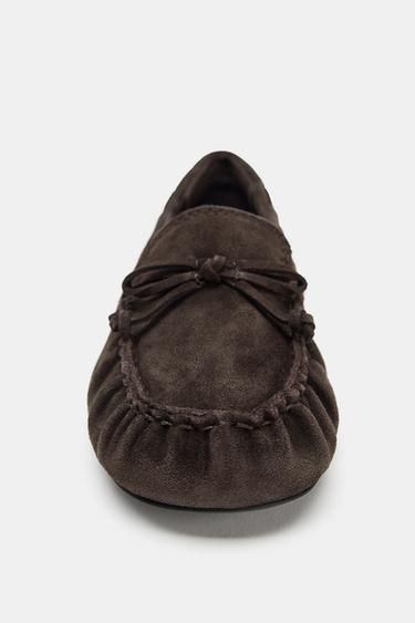 SPLIT SUEDE LOAFERS - Brown by Zara - Image 4