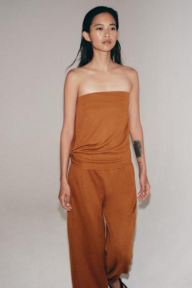 RUSTIC BANDEAU TOP - Ochre by Zara - Image 5