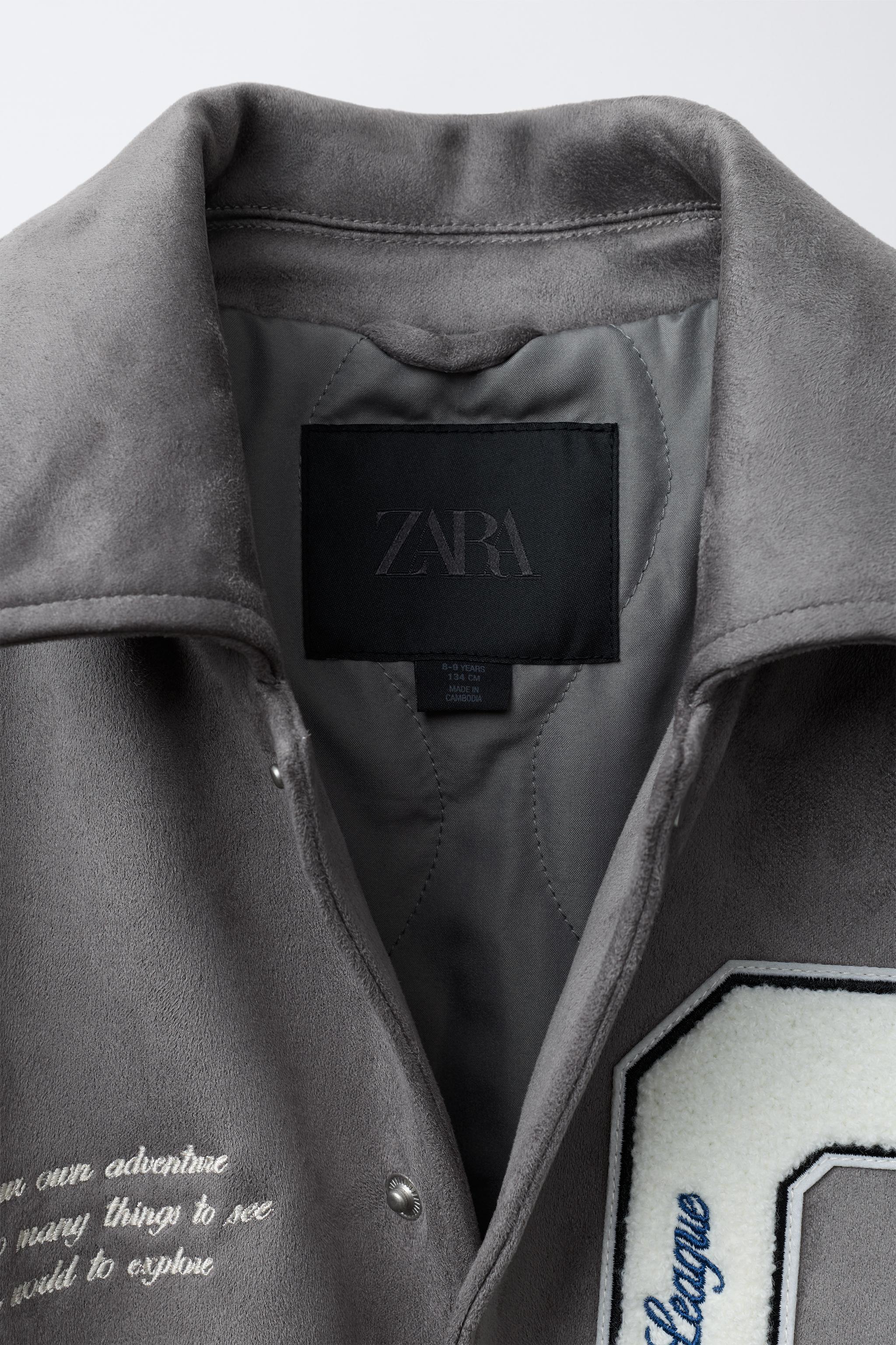 コンビ スエード ボンバージャケット - グレー | ZARA Japan / 日本