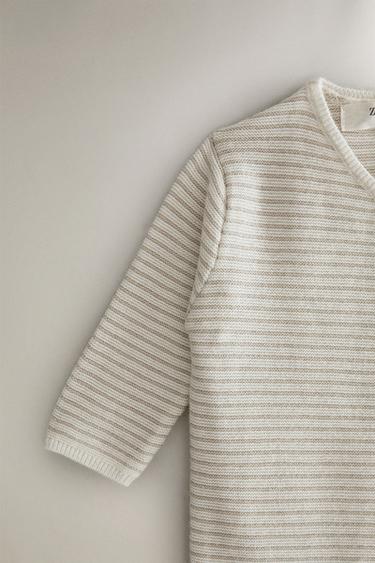 GRENOUILLÈRE ENFANT COTON ET SOIE - Beige clair de Zara - Image 2
