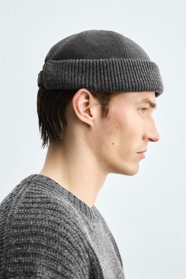 Zara COMBINATION SHORT HAT - Anthracite grey