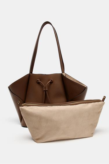 MAXI SAC SHOPPER DÉTAILS - Marron foncé de Zara - Image 4
