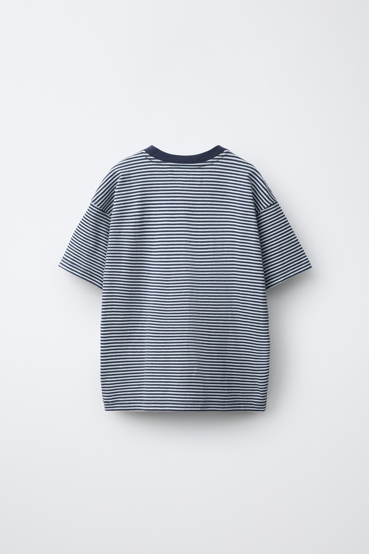 Детская футболка Zara Striped Print, цвет: Полосатый — фото 2