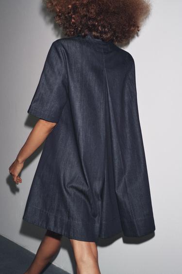 ZW COLLECTION DENIM MINI DRESS - Blue by Zara - Image 2