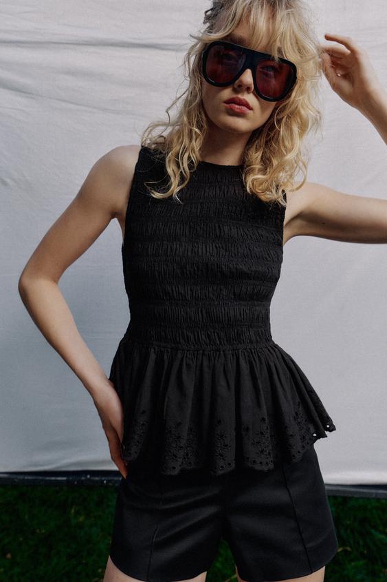 SMOCKED TOP from Zara - $45.90