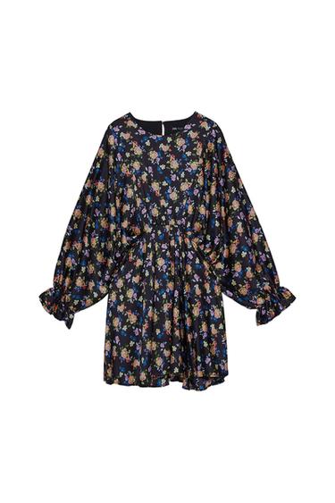 PRINTED SATIN DRESS