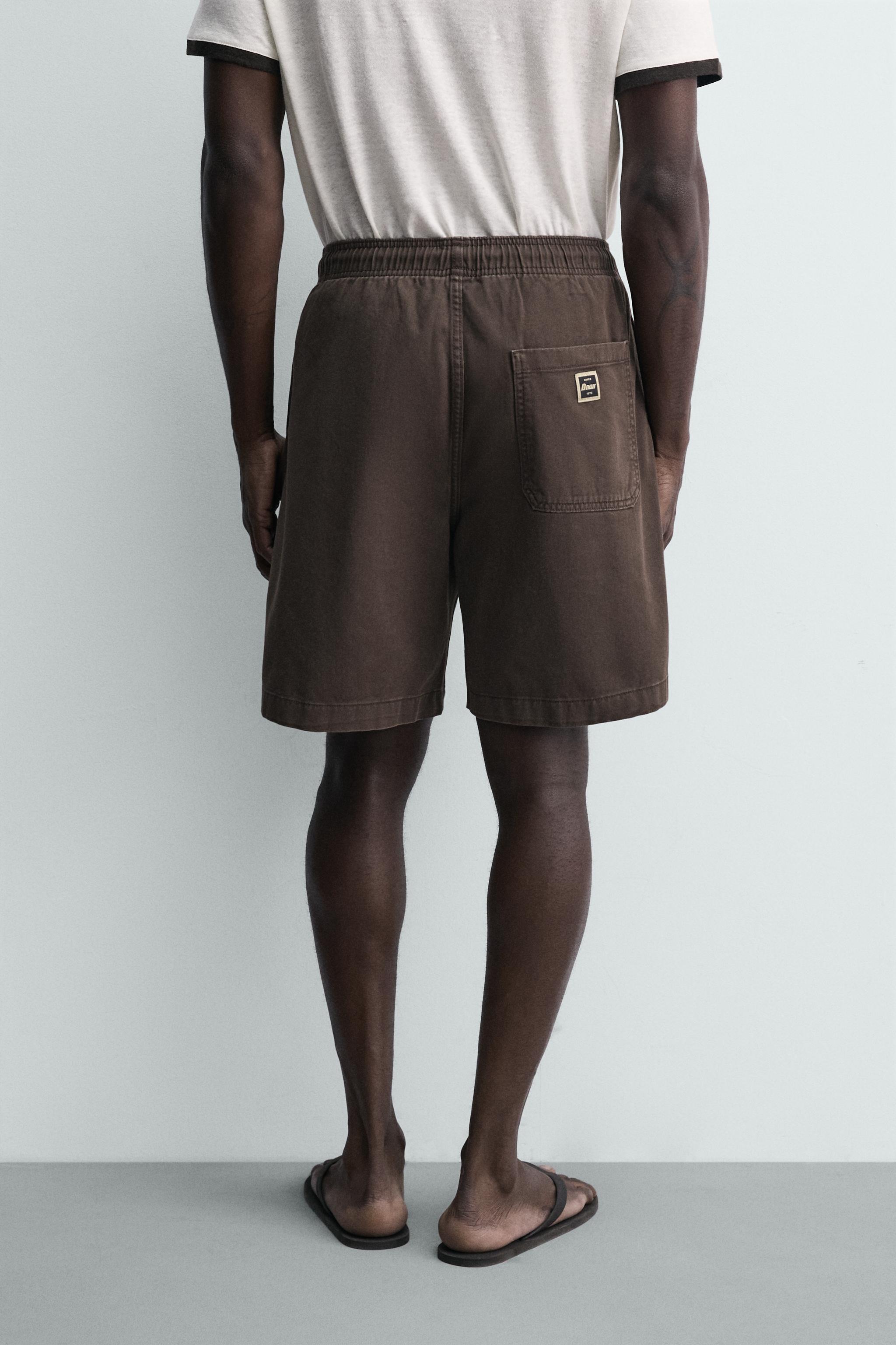 Zara YIKAMALI RELAXED FIT BERMUDA görsel 3