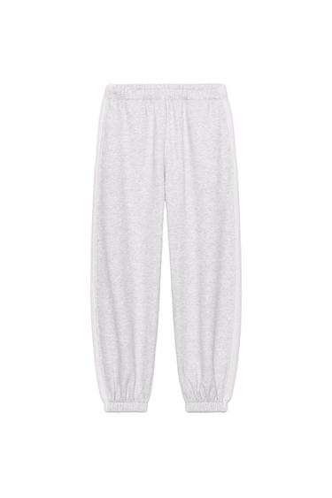 PANTALÓN JOGGER FELPA - Gris vigoré de Zara