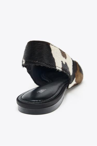 CHAUSSURES À BRIDES ARRIÈRE EN CUIR - Multicolore de Zara - Image 4