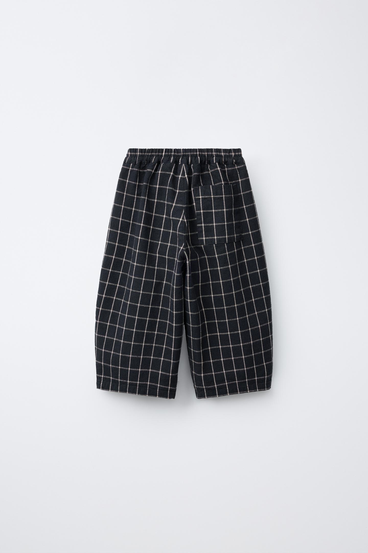 Детские брюки Zara Comfy Plaid Balloon, цвет: Антрацитовый серый — фото 2