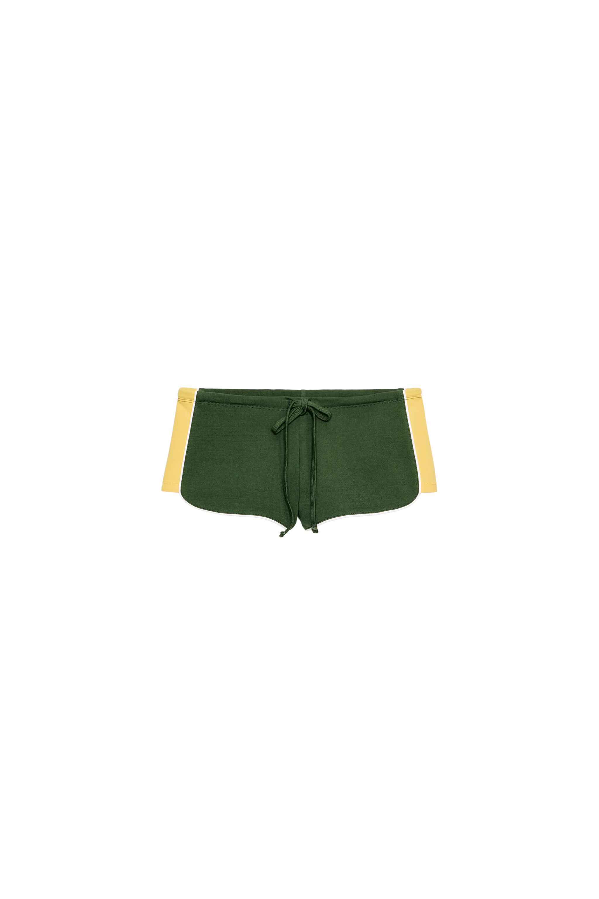 サイドバンドミニショートパンツ - グリーン | ZARA Japan / 日本