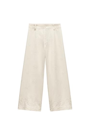 ZW COLLECTION EMBROIDERED TROUSERS