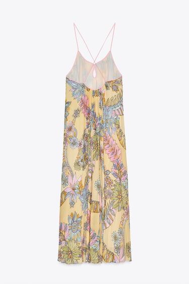 ROBE LONGUE IMPRIMÉE ZW COLLECTION - Jaune de Zara - Image 6