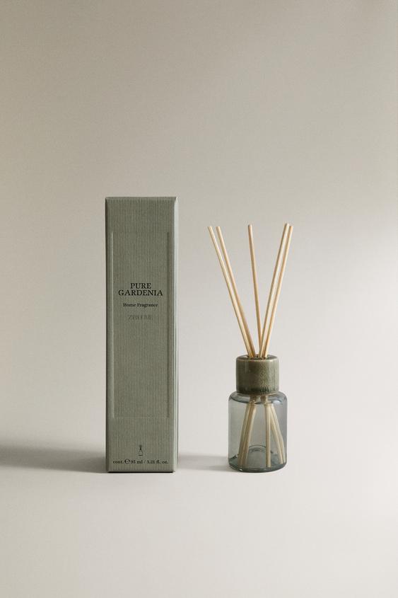 (95 ML) DIFUSOR DE AMBIENTE COM VARETAS PURE GARDENIA - branco da Zara - Imagem 0