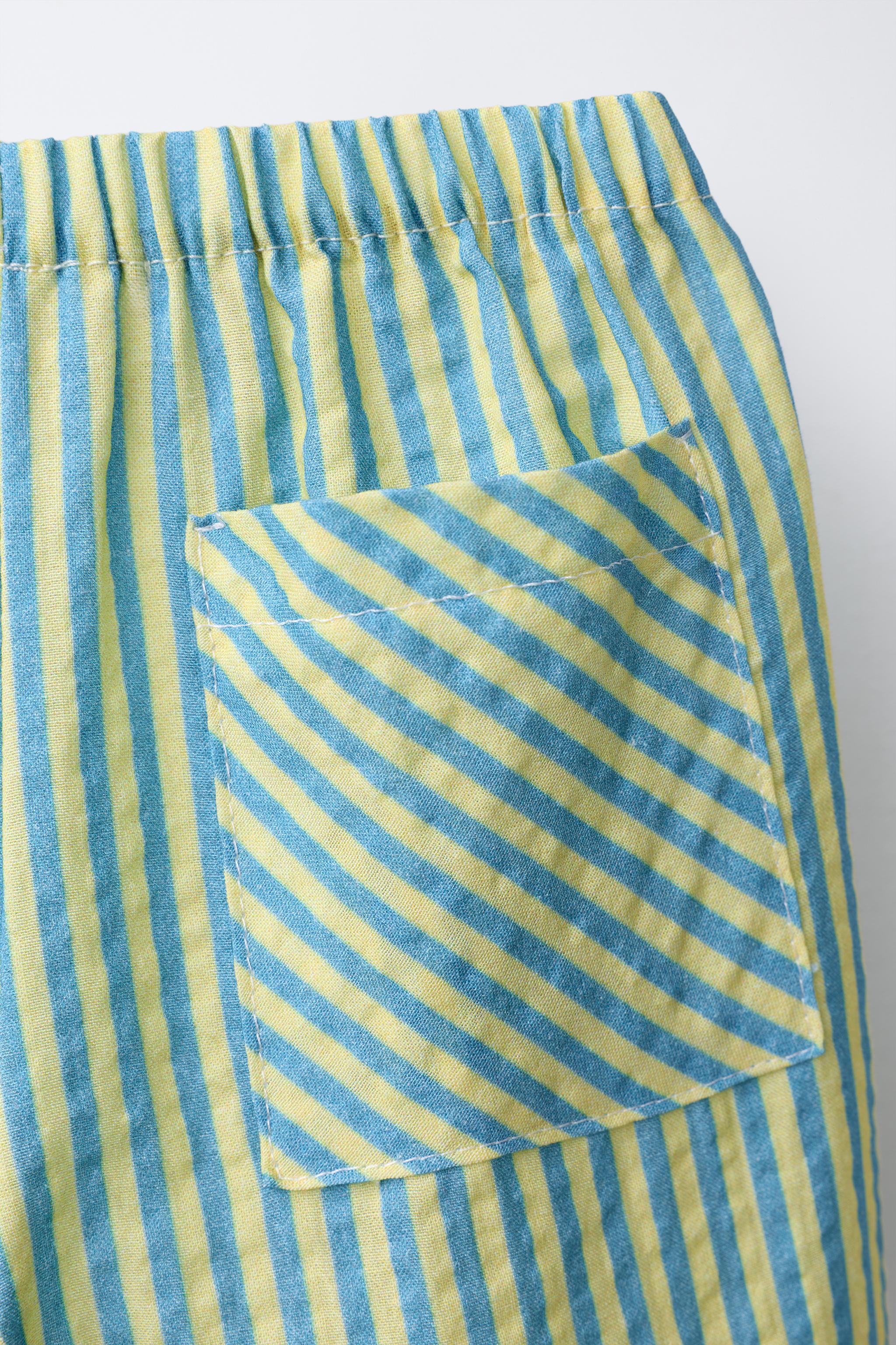 STRIPED BAGGY PANTS