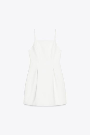 ROBE COURTE À BRETELLES - Blanc de Zara - Image 4
