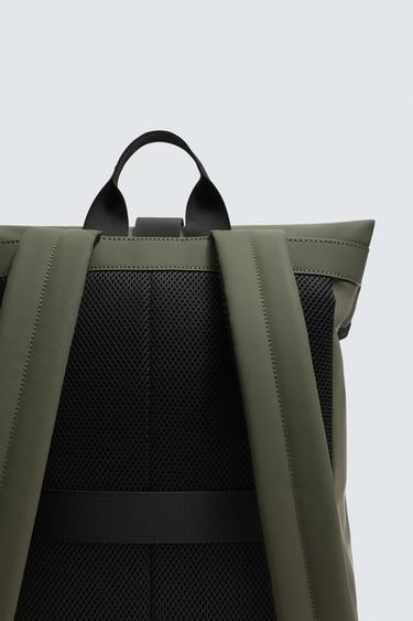 SAC À DOS TECHNIQUE EFFET GOMME - Vert kaki de Zara - Image 4