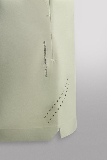 LIGHTWEIGHT PERFORATED SHORTS - Grey green by Zara - Image 8