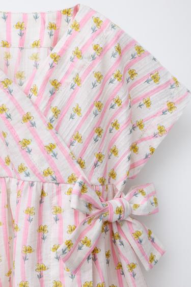 ROBE À IMPRIMÉ FLEURI - Écru de Zara - Image 3