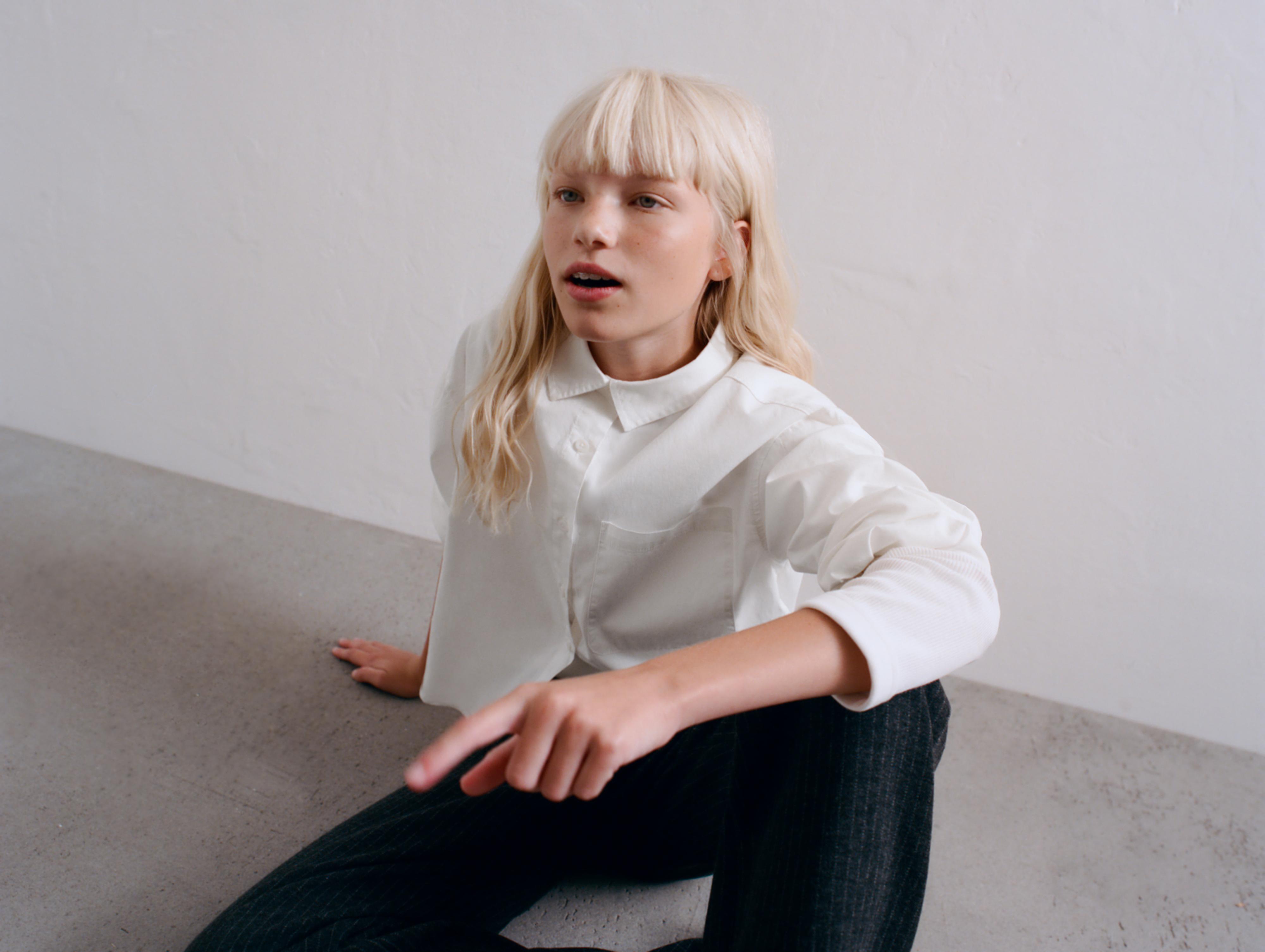 SOLID POPLIN SHIRT — White