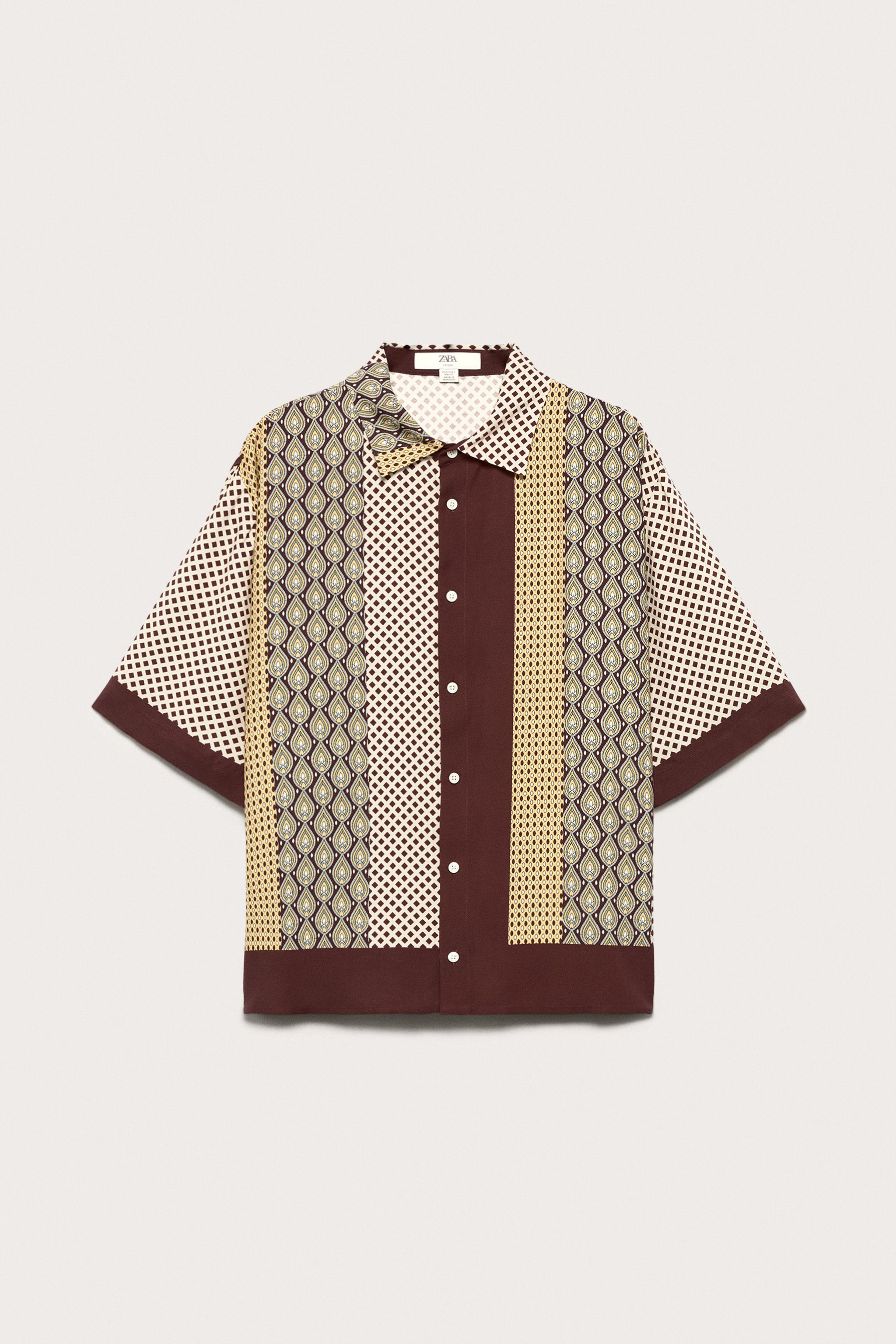 LIMITED EDITION MIXED PRINT FLOWY SHIRT