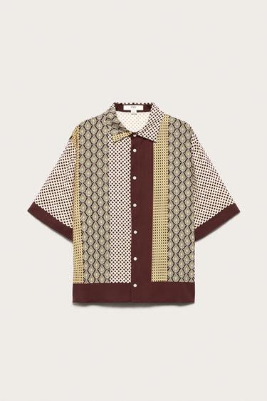 LIMITED EDITION MIXED PRINT FLOWING SHIRT - Printed by Zara