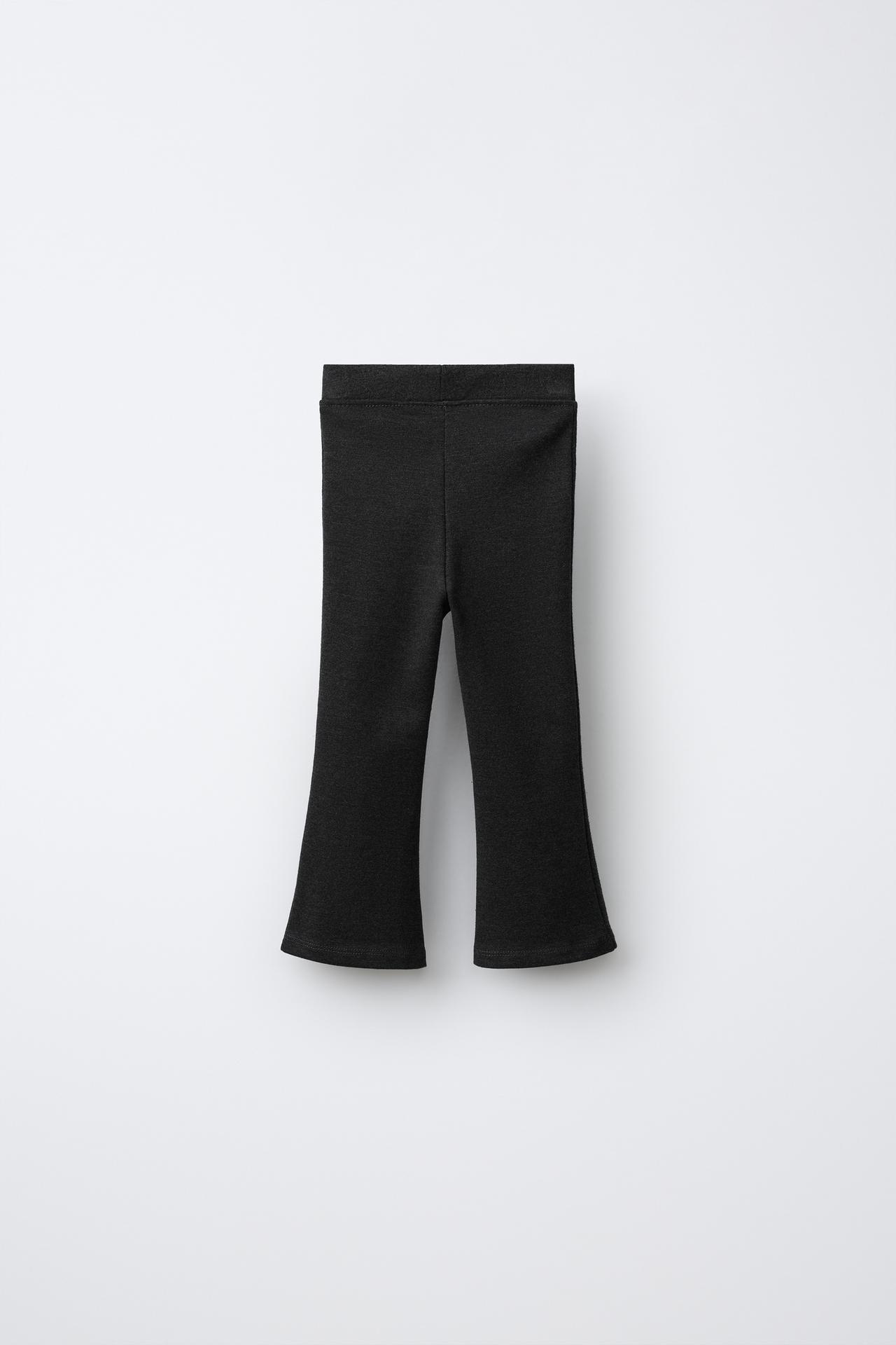 FLARE LABEL LEGGINGS — Dark gray