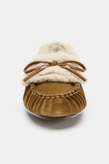 COMBINED SPLIT SUEDE LOAFERS - Brown by Zara - Image 3