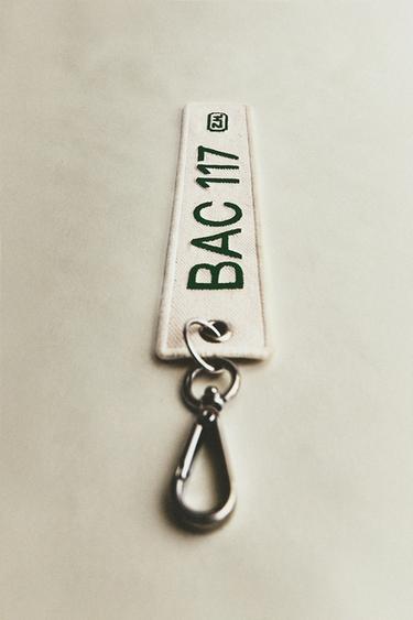 BAC 117 RUE DU BAC CANVAS KEY RING - Ecru by Zara - Image 5