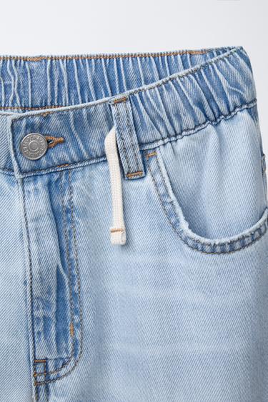 BERMUDA EN DENIM CARGO FLUIDE - Bleu de Zara - Image 3