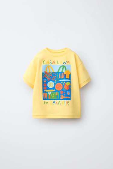Zara CASA LAWA X ZARA KIDS GRAPHIC T-SHIRT - Yellow