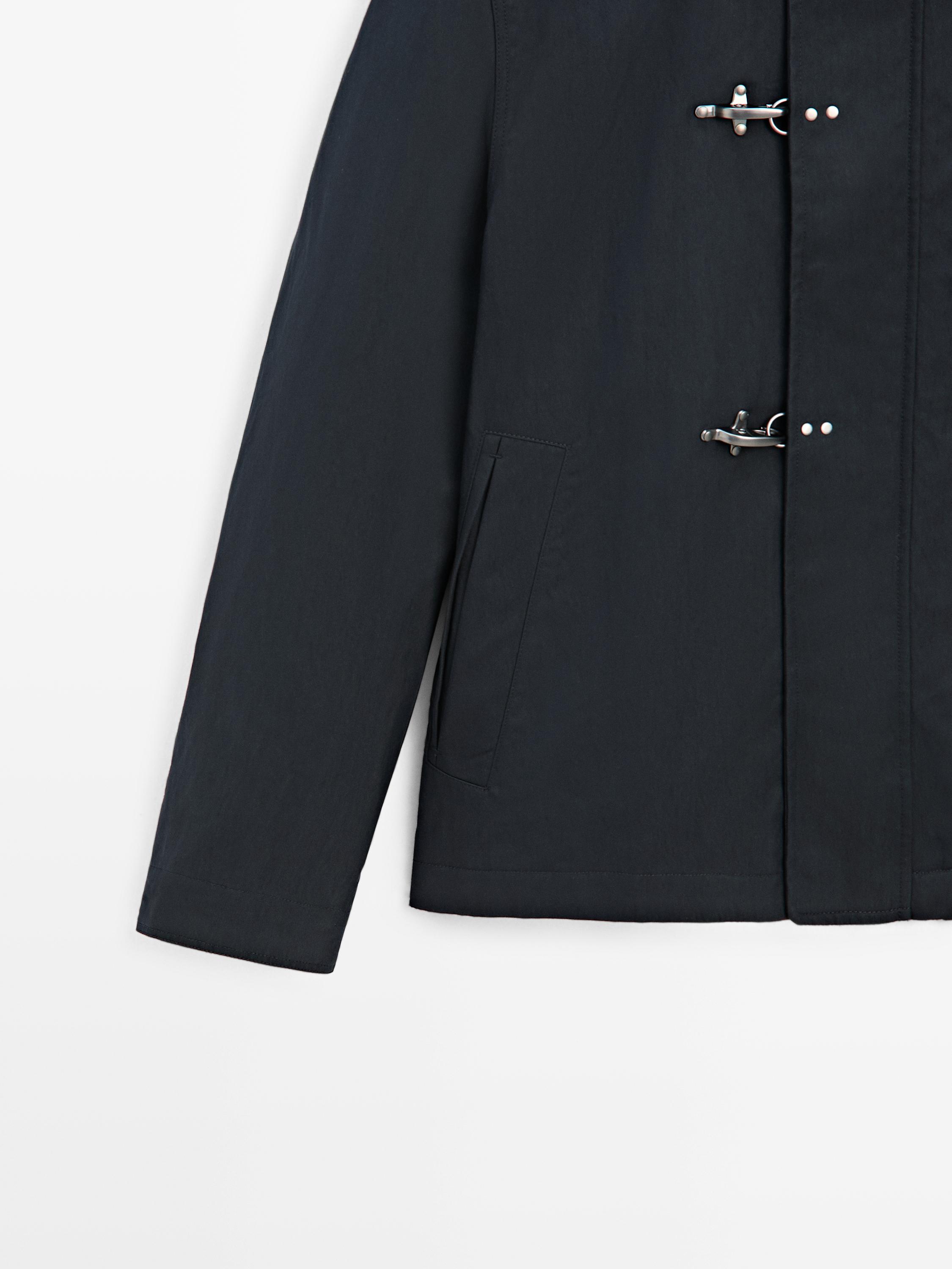 Cotton blend toggle jacket