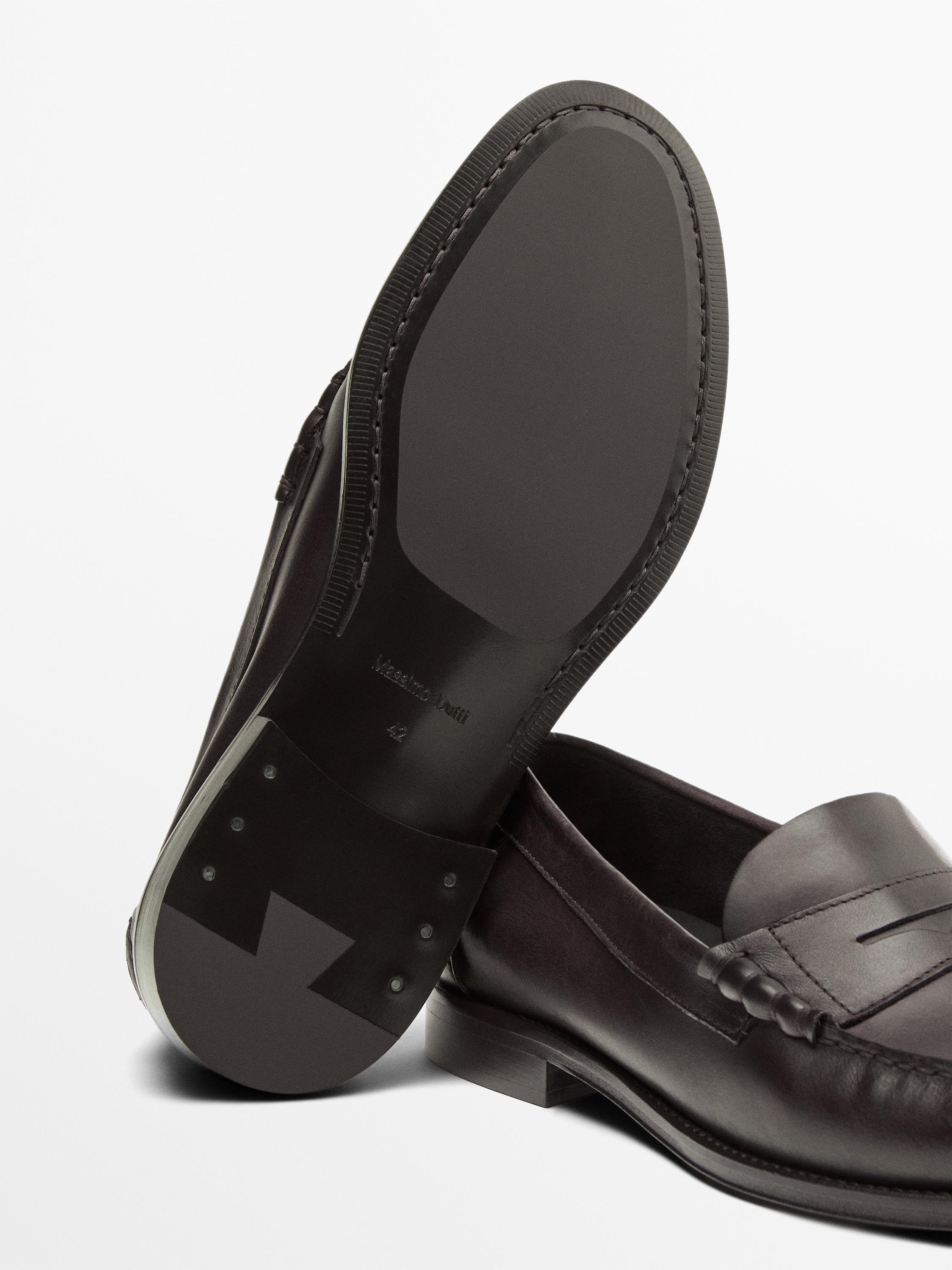 Mocassin à mors en cuir gras souple
