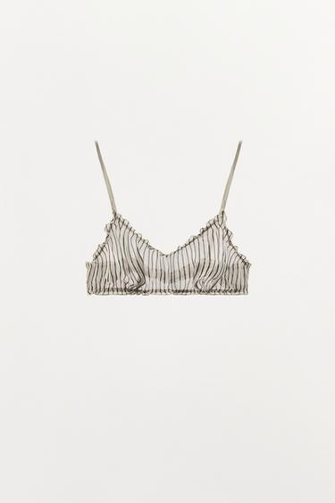 BRASIER VISCOSA 100% ESTAMPADO RAYAS - rayas de Zara