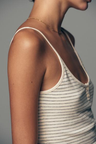 STRIPED RUSTIC T-SHIRT - striped by Zara - Image 3
