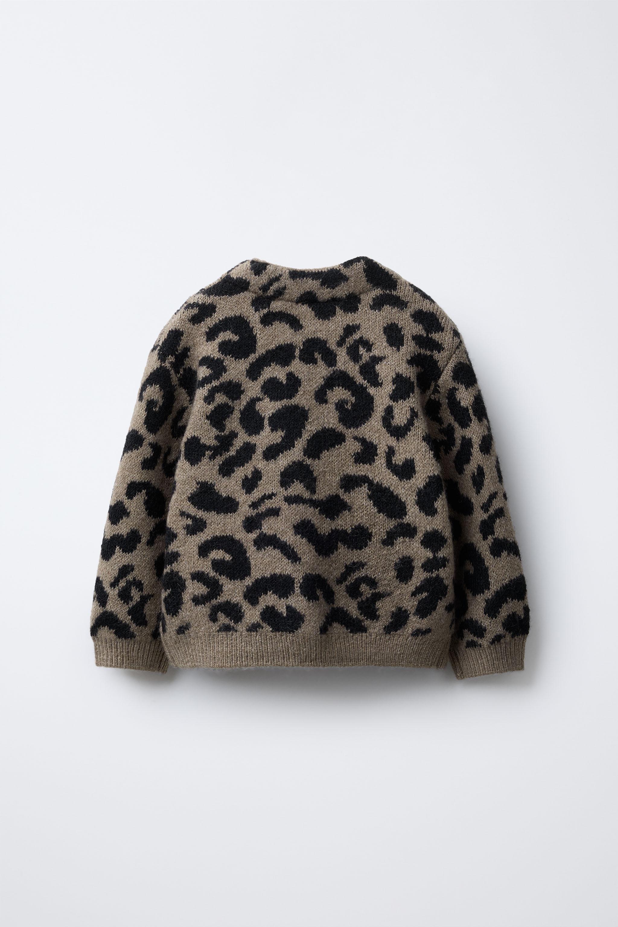 GILET EN MAILLE ANIMAL PRINT
