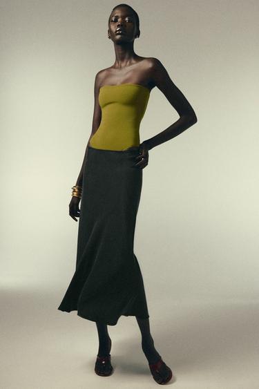 FALDA MIDI ZW COLLECTION - Negro de Zara - Imagen 0