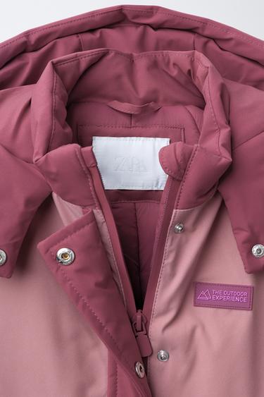 LANGER WASSERABWEISENDER OVERALL MIT FARBBLOCK - Rosa von Zara