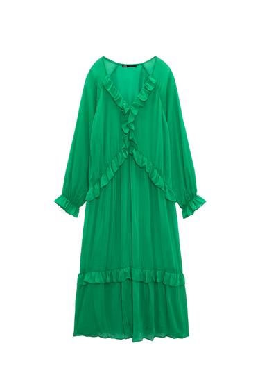 AIRY DRESS WITH FRILL