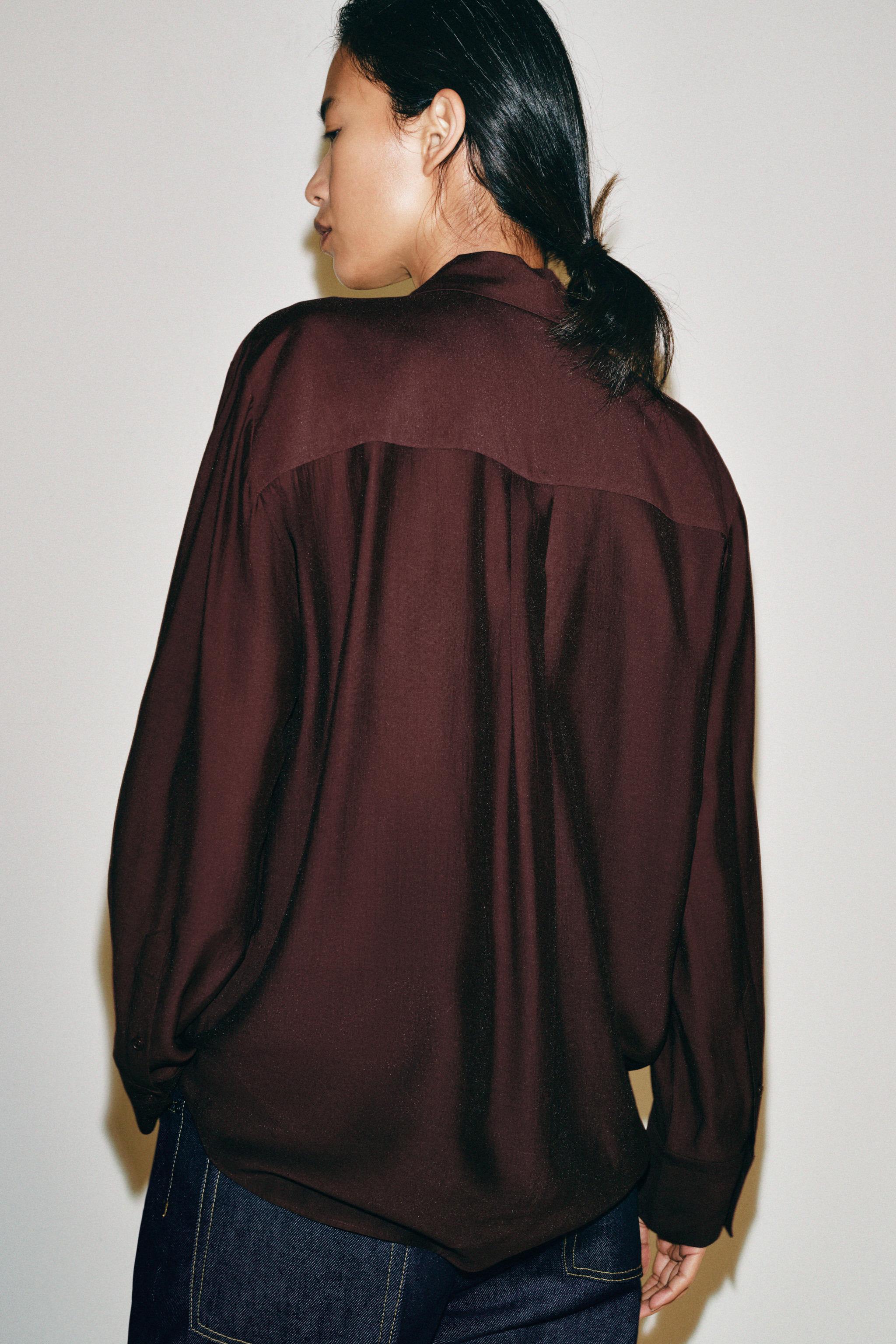 Zara ZW COLLECTION DÜZ GÖMLEK görsel 7