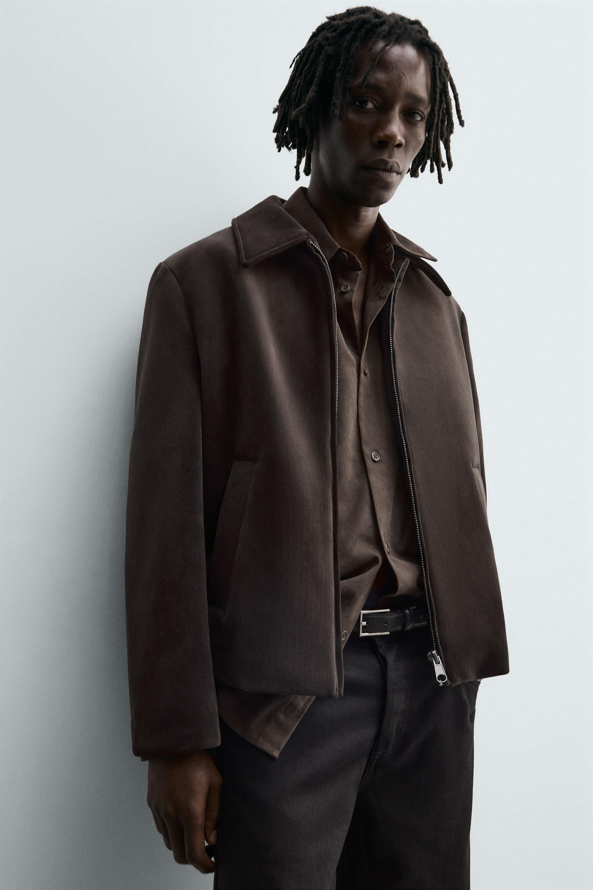 REGULAR FIT VELVET JACKET - Chocolate | ZARA United States