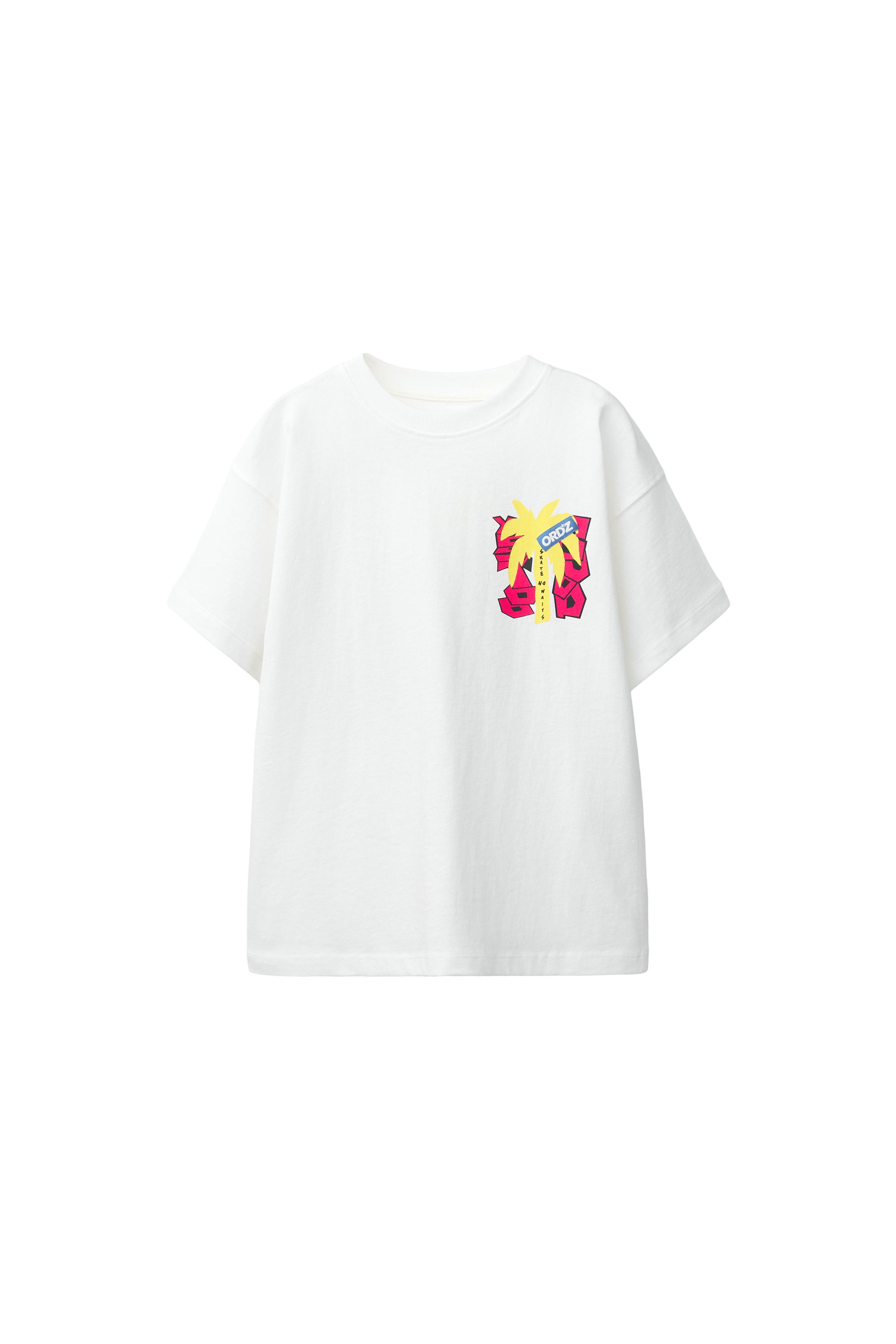 LOGO PRINT T-SHIRT - White | ZARA India