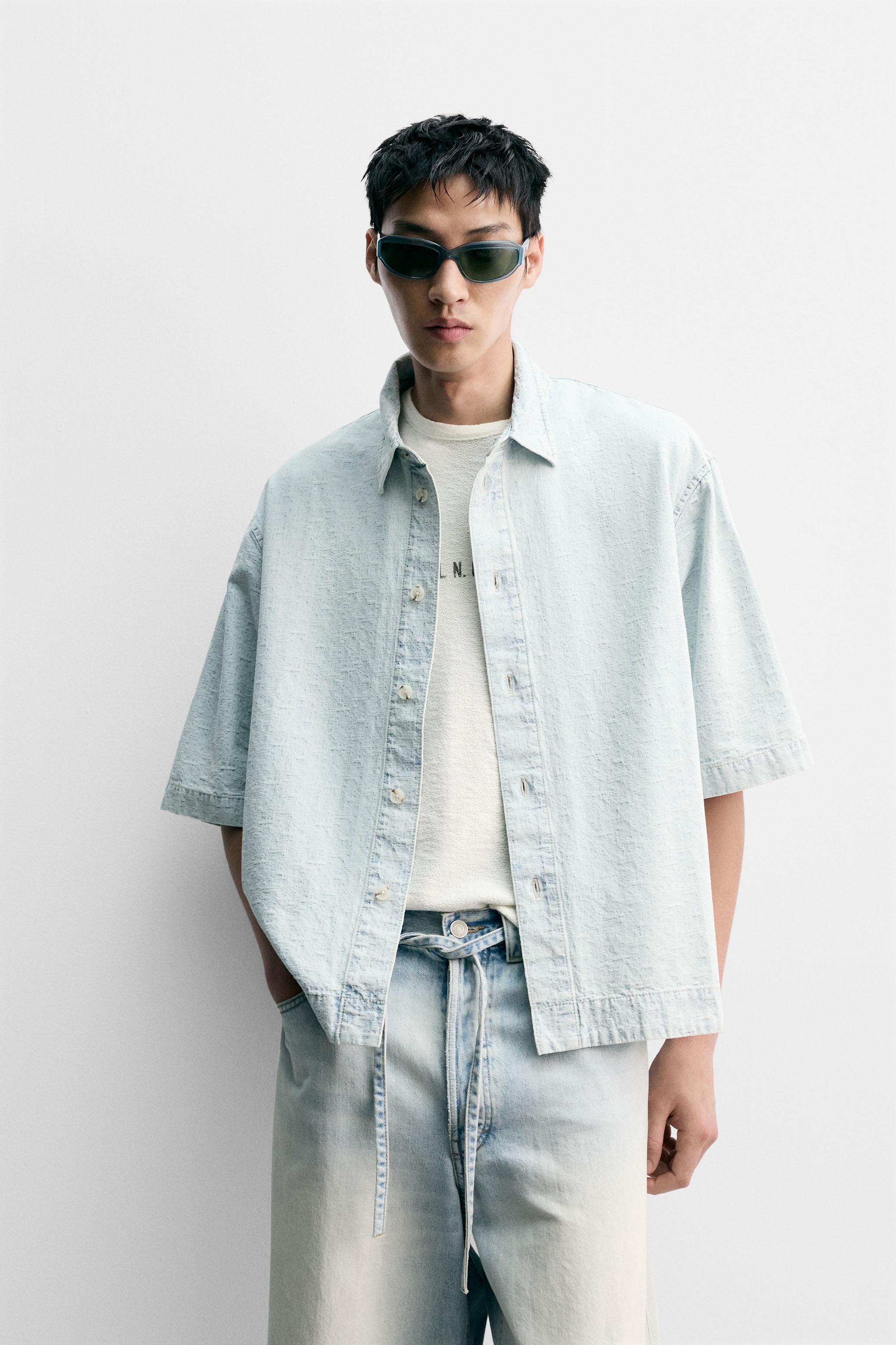 【ZARA】しわ加工ジャカードシャツ ホワイト | 1169/587/250 ZARA】しわ加工ジャカードシャツ ホワイト | 1169/587/250 (ZARA