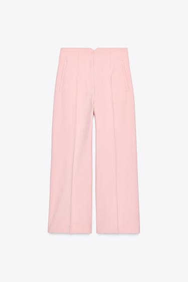 HIGH-WAIST CULOTTE TROUSERS - Pink by Zara - Image 0