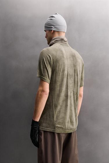 WOOL BLEND BASE LAYER T-SHIRT - Green by Zara - Image 2